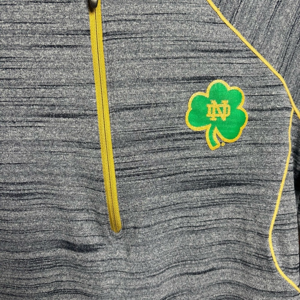 Under Armour Women’s L Gray 1/4 Zip Performance Pullover w/ Notre Dame Logo - Picture 7 of 12